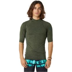 Rip Curl Mens Dawn Patrol UPF Performance Short Sleeve Rash Vest