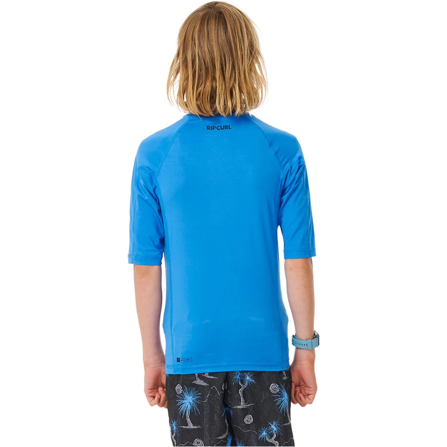 Rip Curl Boys Brand Wave Short Sleeve Rash Vest - Image 3