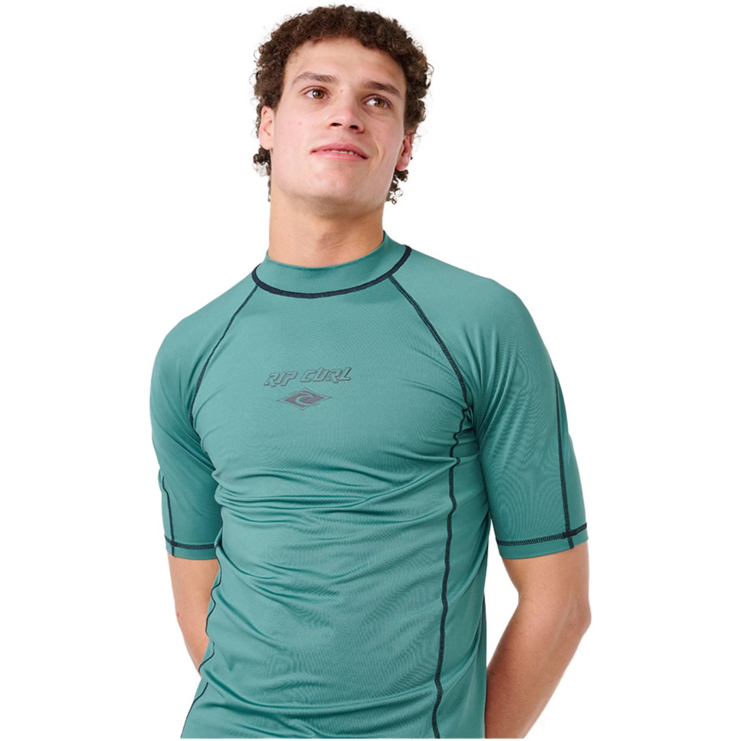 Rip Curl Mens Fade Out UPF Performance Short Sleeve Rash Vest - Image 3