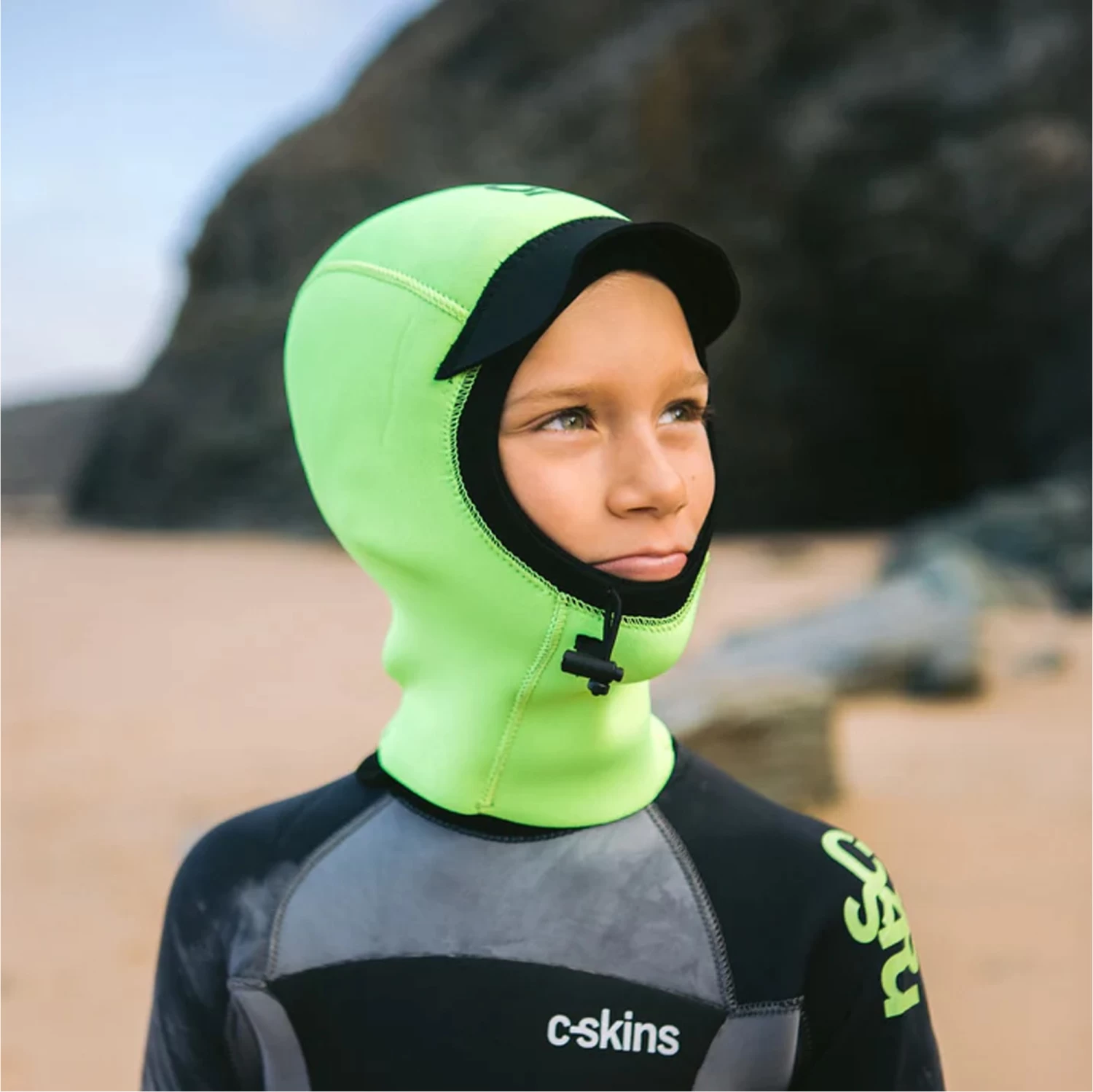 Junior Wired 2mm Neoprene Wetsuit Hood - Image 2