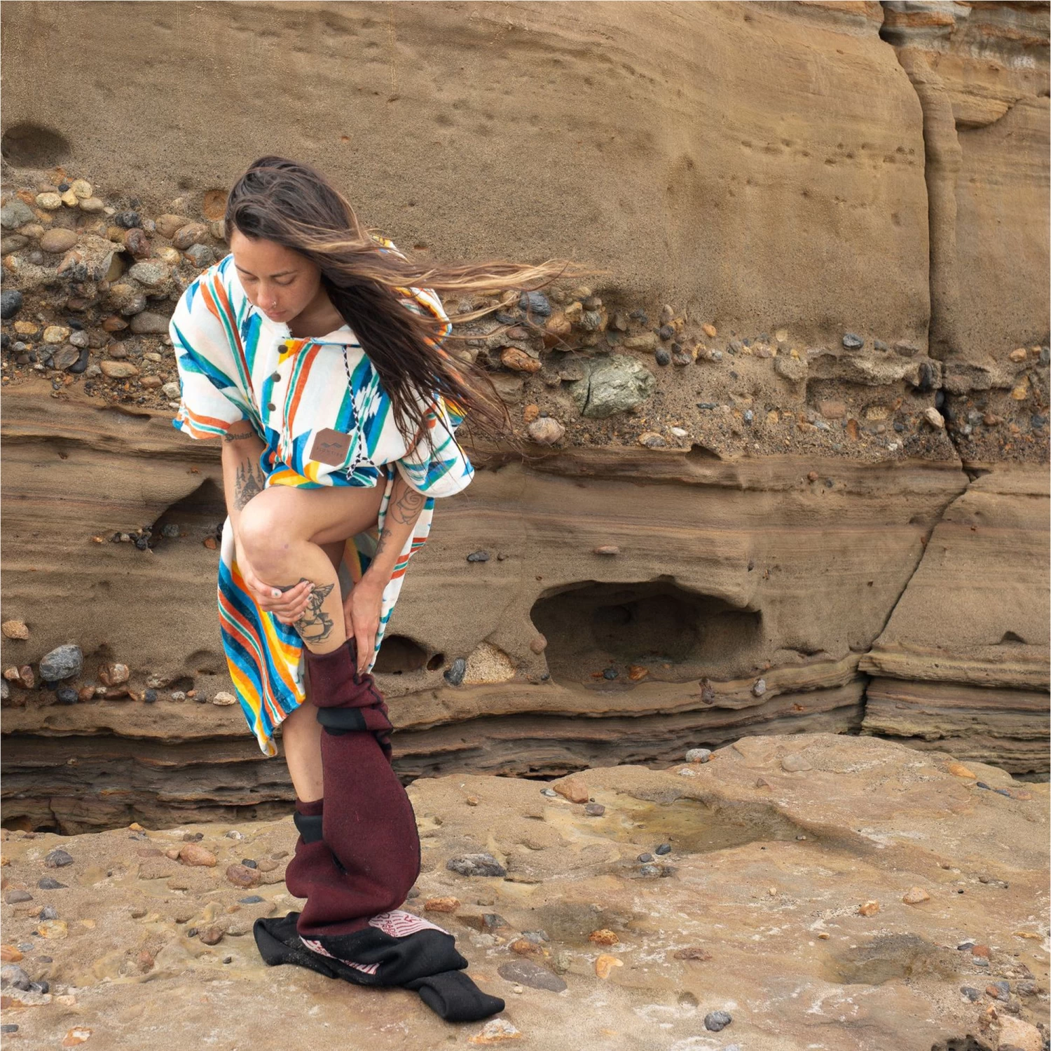 Slowtide York Hooded Towel Change Robe / Poncho - Image 3