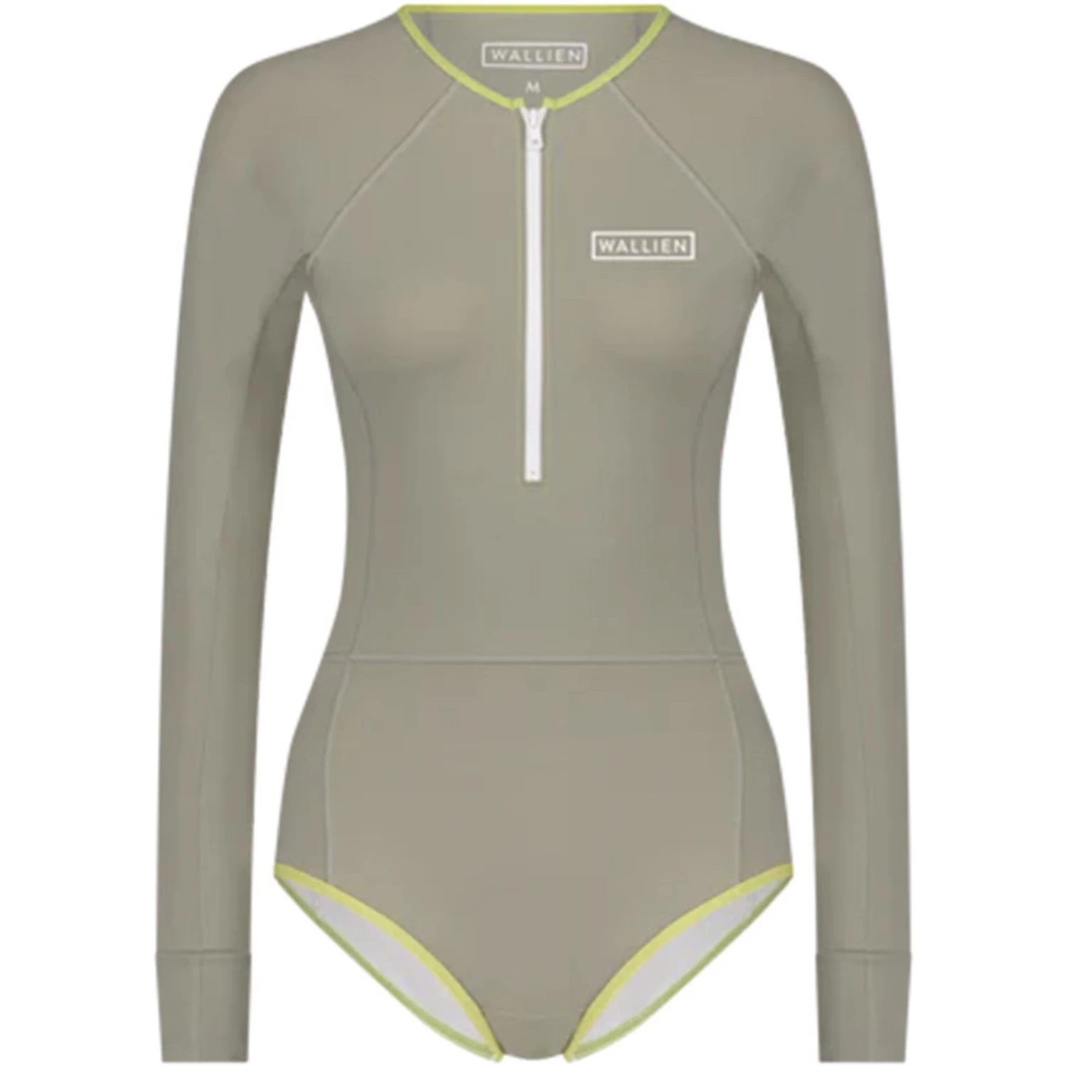 Womens One Piece Long Sleeve Front Zip Swimsuit