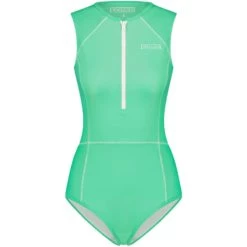 Womens One Piece Front Zip Swimsuit